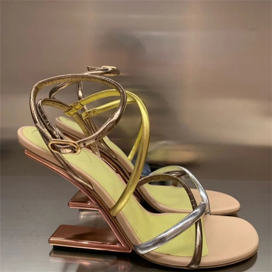 Dép Cao Gót Dây Quai Phong Cách Gladiator Hè Size 42