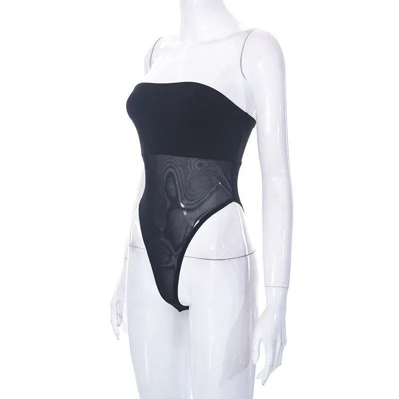 Bodysuit Streetwear Quyến Rũ - Sát Nách & Phối Lưới - Daisan Mart