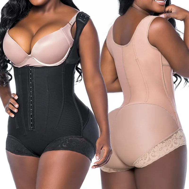 Full Body Shaper High Compression Shapewear 9 Steel Bone Waist Trainer Fajas Colombianas Girdle Corset Bodysuits Underwear Strap - Daisan Mart