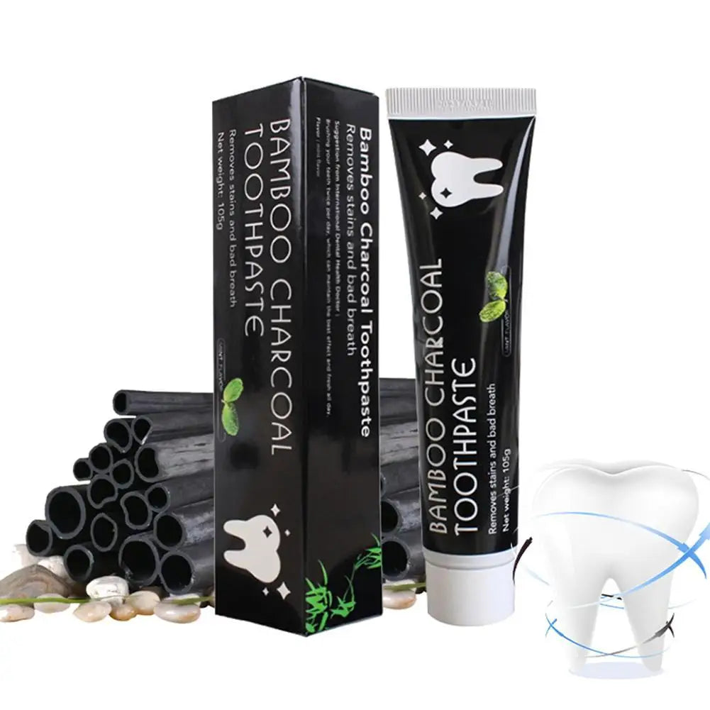 Natural Bamboo Charcoal Mint Flavor Toothpaste Deep Clean Dispel Smoke Stains Whitening The Black Toothpaste Oral Health Care - Daisan Mart