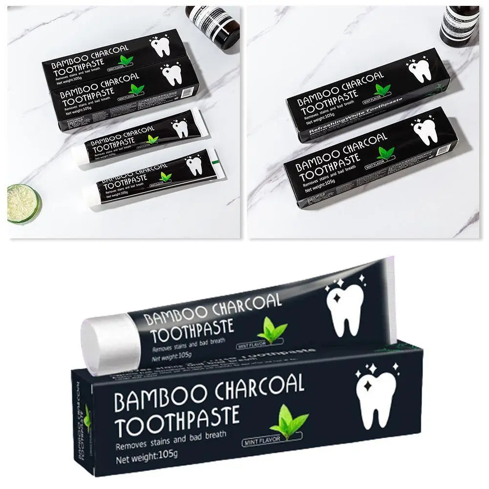 Natural Bamboo Charcoal Mint Flavor Toothpaste Deep Clean Dispel Smoke Stains Whitening The Black Toothpaste Oral Health Care - Daisan Mart