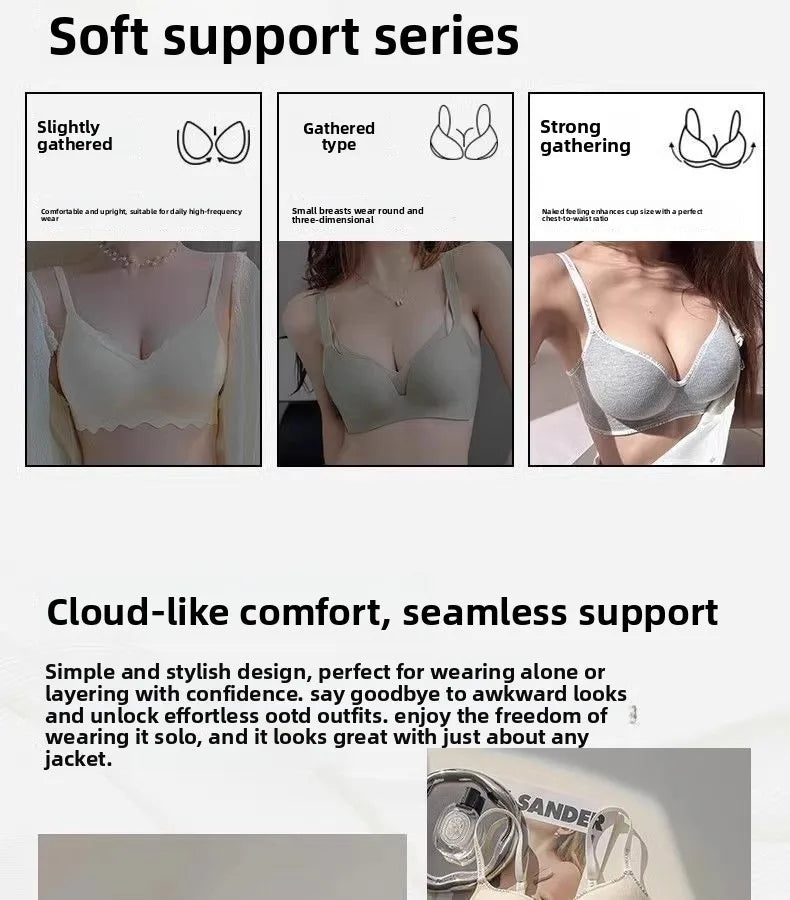 6cm Push Up Bra Without Underwire Ultra Thin For Small Breasts