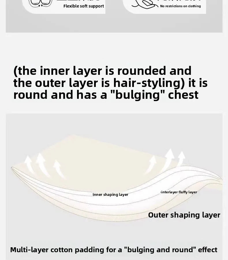 6cm Push Up Bra Without Underwire Ultra Thin For Small Breasts