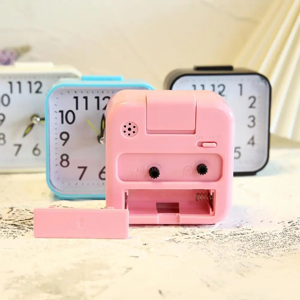 Đồng hồ báo thức không tích tắc, pin, đèn ngủ, yên tĩnh - Daisan Mart