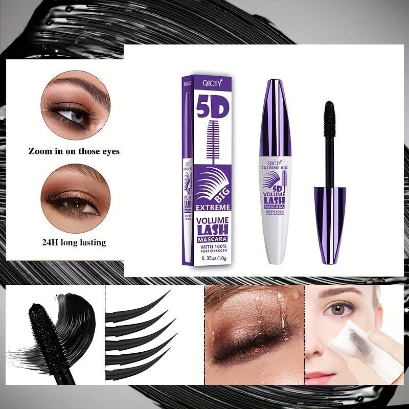 5D Super Maximum Thickness Eyelashes - Long-lasting, Smudge-Free Mascara
