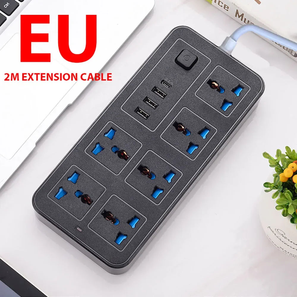 Ổ Cắm Đa Năng 2M - Sạc USB TypeC, Đầu Cắm Quốc Tế