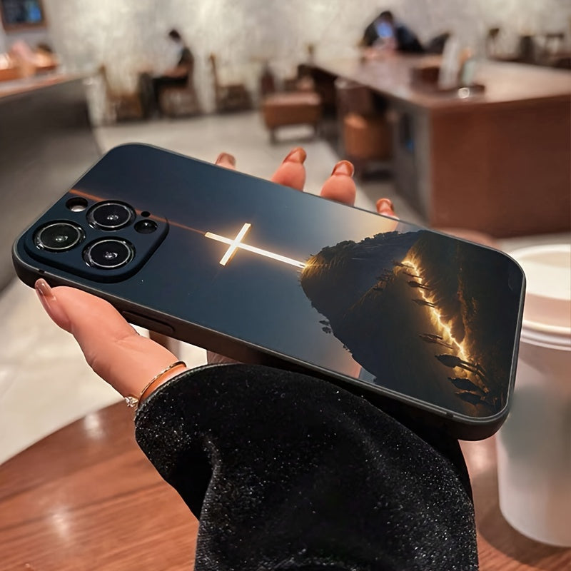 Ốp iPhone Tranh Phong Cảnh & Thánh Giá Chống Rơi - Daisan Mart