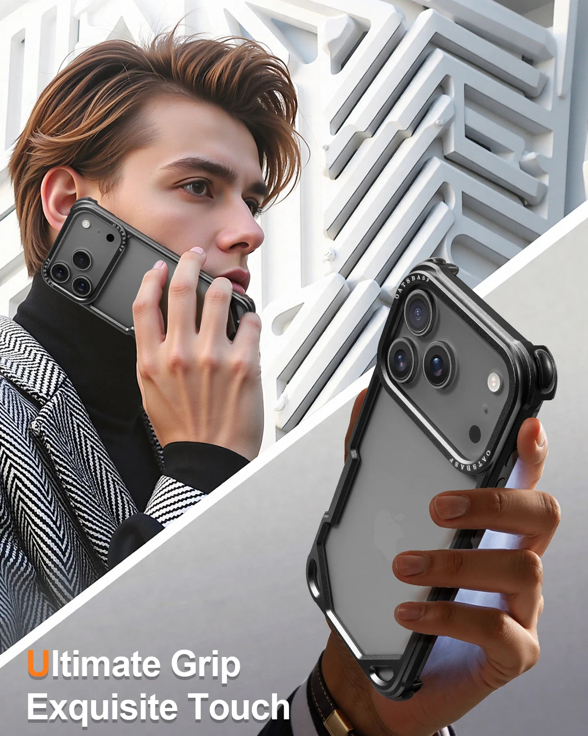 Oatsbasf Metal Phone Case for iPhone 17 Pro/Pro Max/17 Air Case Minimalist Wireless Charging Ultra-thin Bumper Protecitve Case - Daisan Mart
