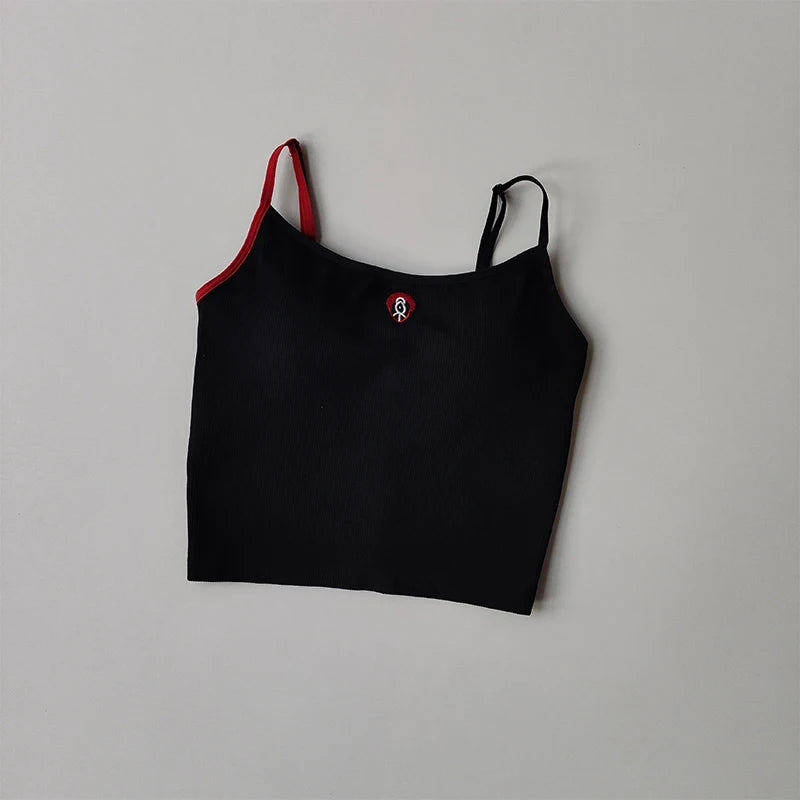 Women's Summer Anti-Sagging Contrast Color Sports Top