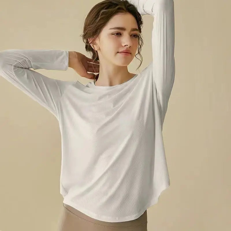 Áo Thun Thể Thao Nữ Dài Tay Tập Gym Nhanh Khô - Daisan Mart