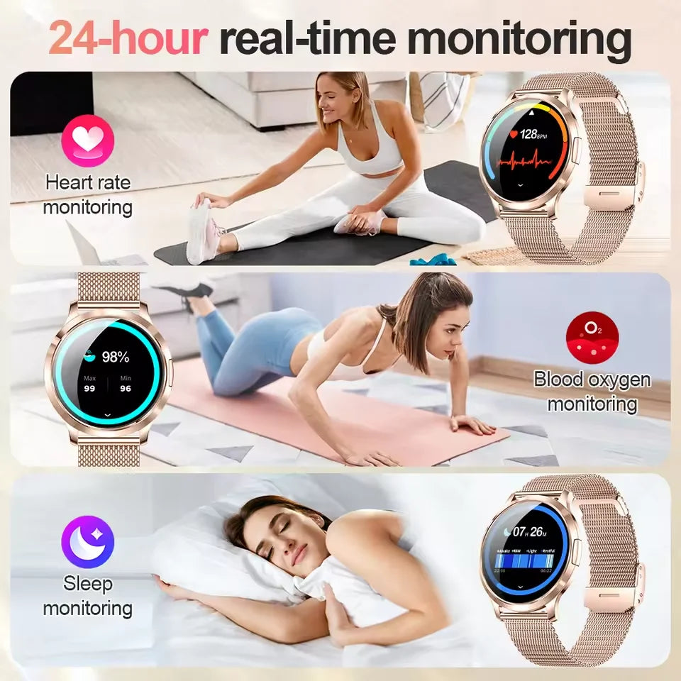 Đồng hồ thông minh nữ 2025 - Màn hình AMOLED IP68 - Daisan Mart