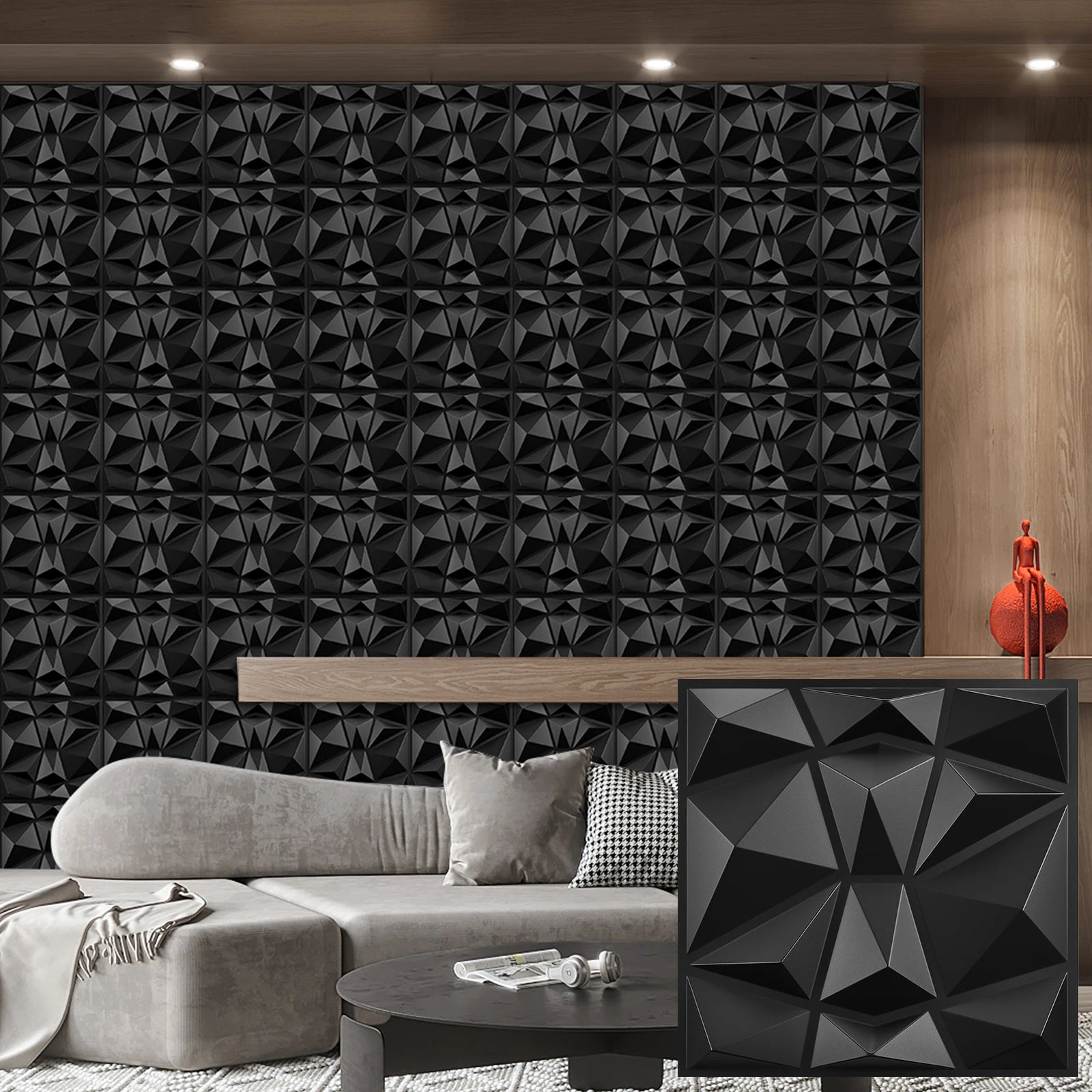 Tấm Ốp Tường 3D Vân Sóng KUUJOJO Sang Trọng Độc Đáo - Daisan Mart
