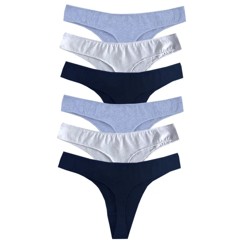 Combo 6 Quần Lót Nữ Thun Cotton Thể Thao Sexy G-String - Daisan Mart