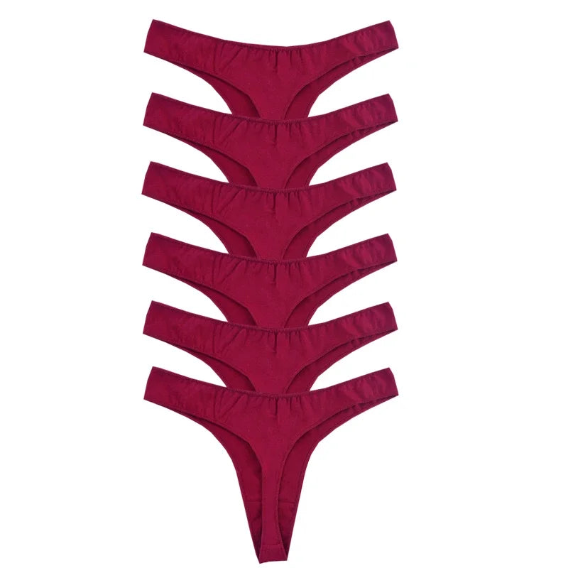 Combo 6 Quần Lót Nữ Thun Cotton Thể Thao Sexy G-String - Daisan Mart