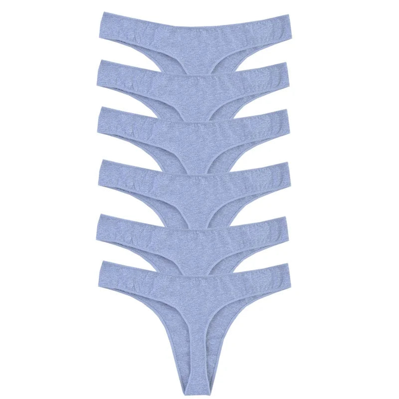 Combo 6 Quần Lót Nữ Thun Cotton Thể Thao Sexy G-String - Daisan Mart