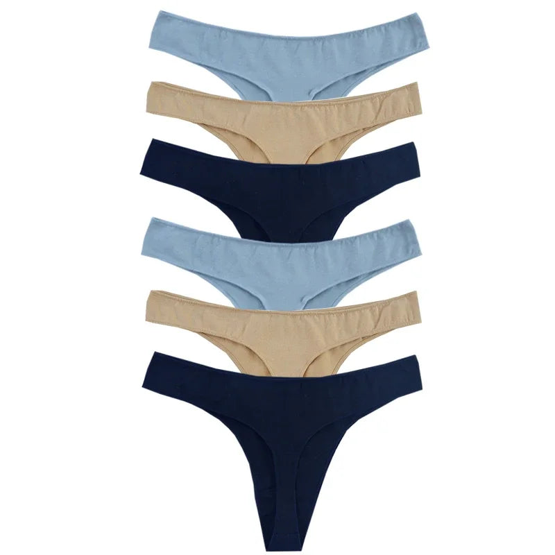 Combo 6 Quần Lót Nữ Thun Cotton Thể Thao Sexy G-String - Daisan Mart