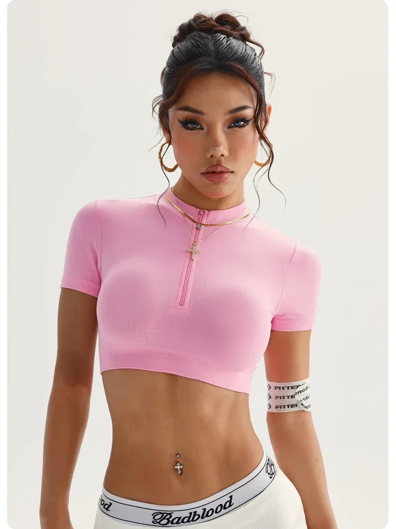 Áo Tập Nữ Zippy Seamless Crop - Thể Thao & Yoga - Daisan Mart