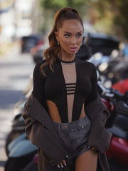 Sexy Coquett Bodysuit for Y2K Night Party