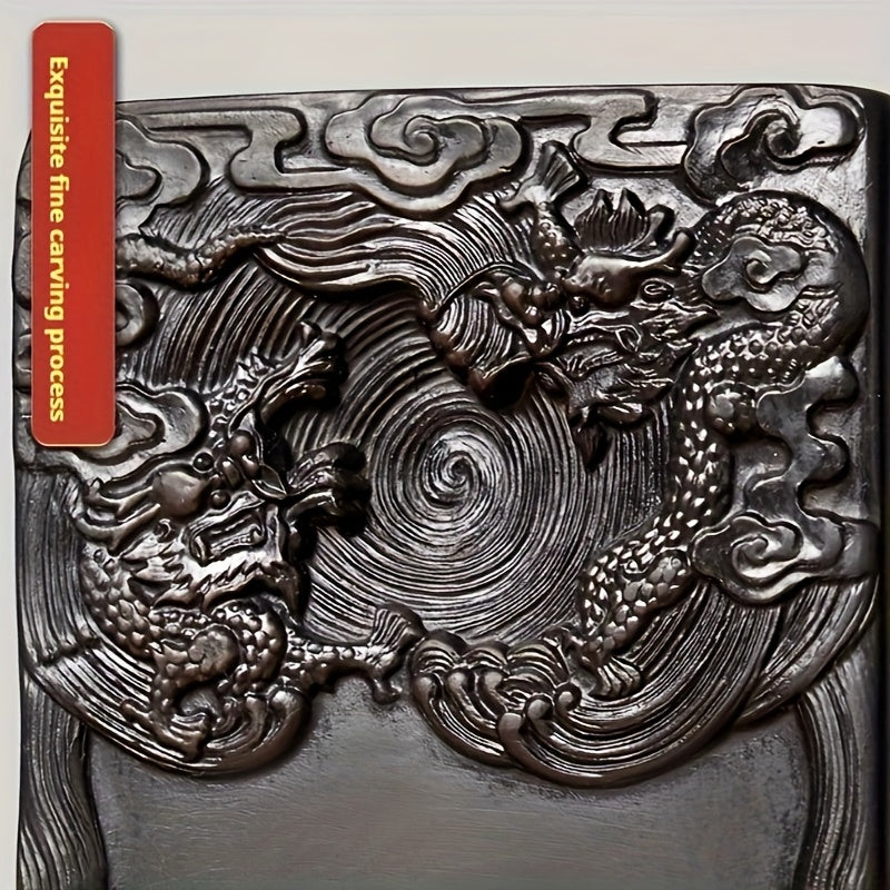 Natural Raw Stone Inkstone for Calligraphy and Ink Grinding - Traditional Writing Ink Block with Professional Ink Platform for Students and Artists
