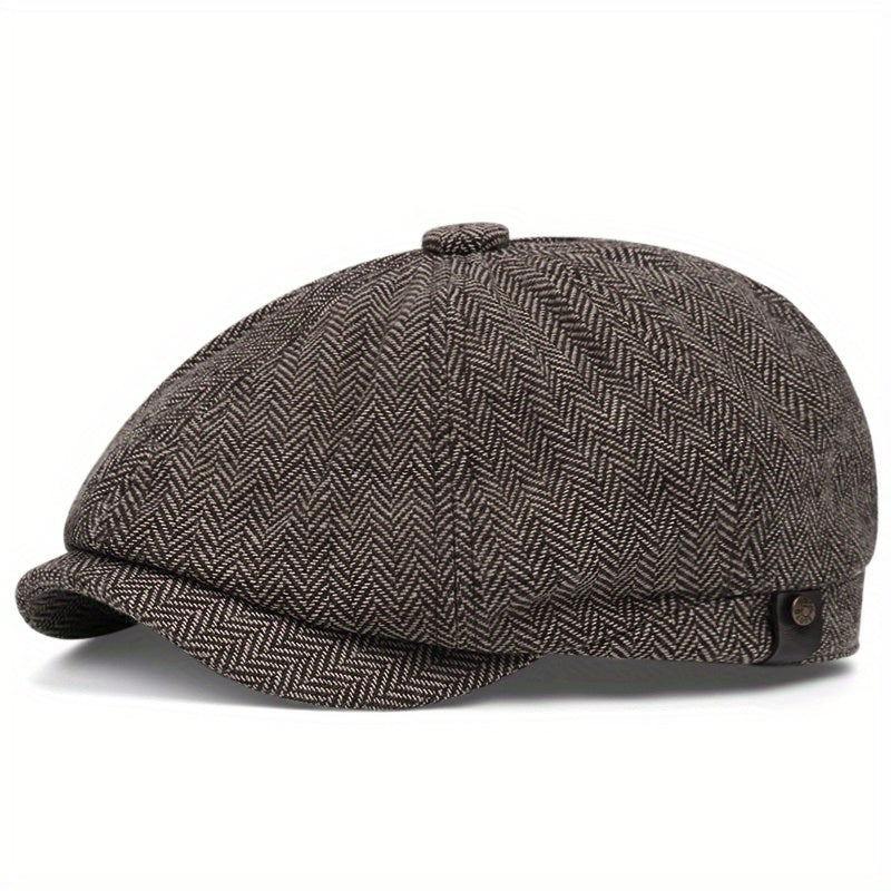 Nón Beret Retro Nam - Mũ Dệt Kim Phong Cách Cổ Điển - Daisan Mart
