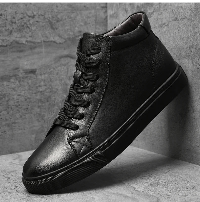 Giày Da Thật Cao Cổ Nam Trượt Ván Size Lớn 48 49