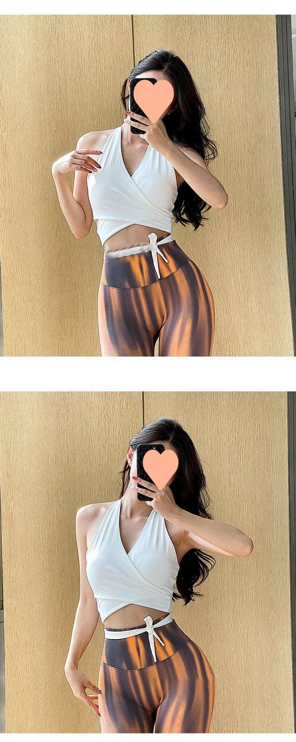Áo Tập Yoga Nữ V Sâu Eo Thắt Chéo Lưng Thoáng Khí - Daisan Mart