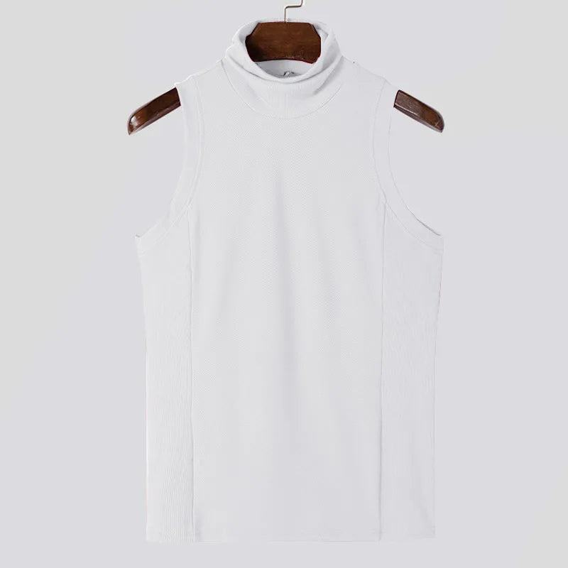 Áo Tank Nam Đen Cổ Lọ Thể Thao Phong Cách Streetwear - Daisan Mart