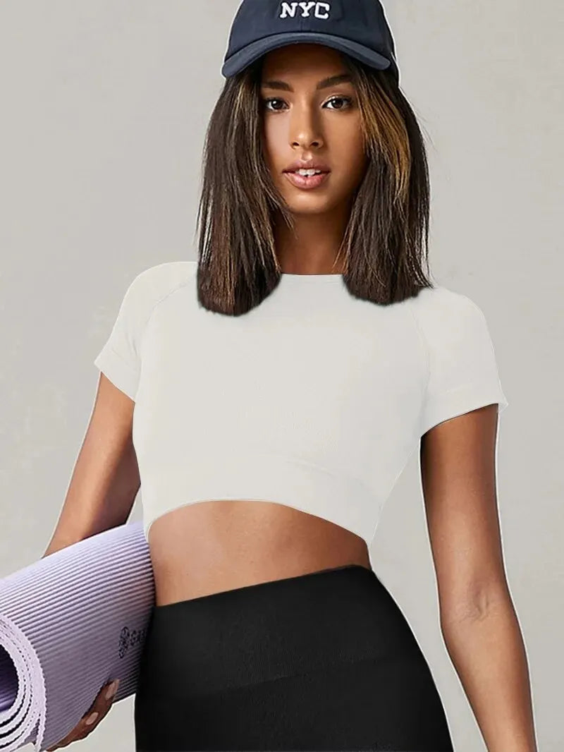 Áo Thể Thao Nữ Yoga Ôm Body Co Giãn Không Đường May - Daisan Mart