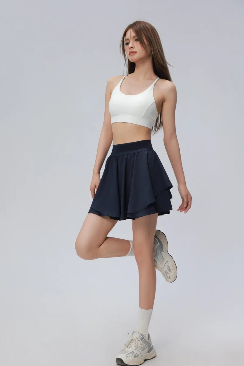 Váy Yoga Nữ Chéo Eo Tập Gym Có Quần Trong & Túi