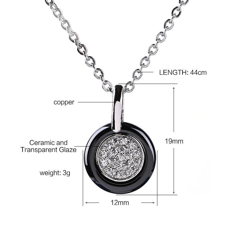 Bộ Trang Sức Sứ Bạc Đính Đá Zircon Sang Trọng Dự Tiệc - Daisan Mart