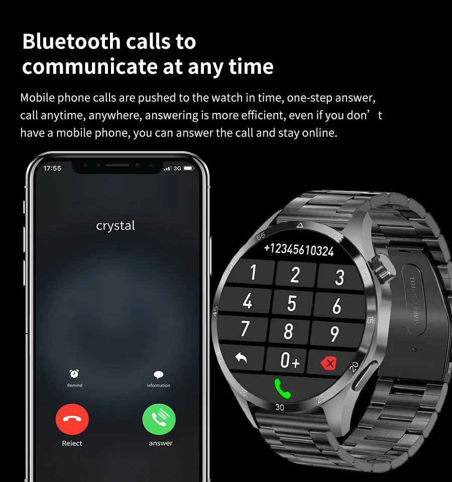 Đồng hồ thông minh 2025 - AMOLED HD, Bluetooth, sức khỏe - Daisan Mart
