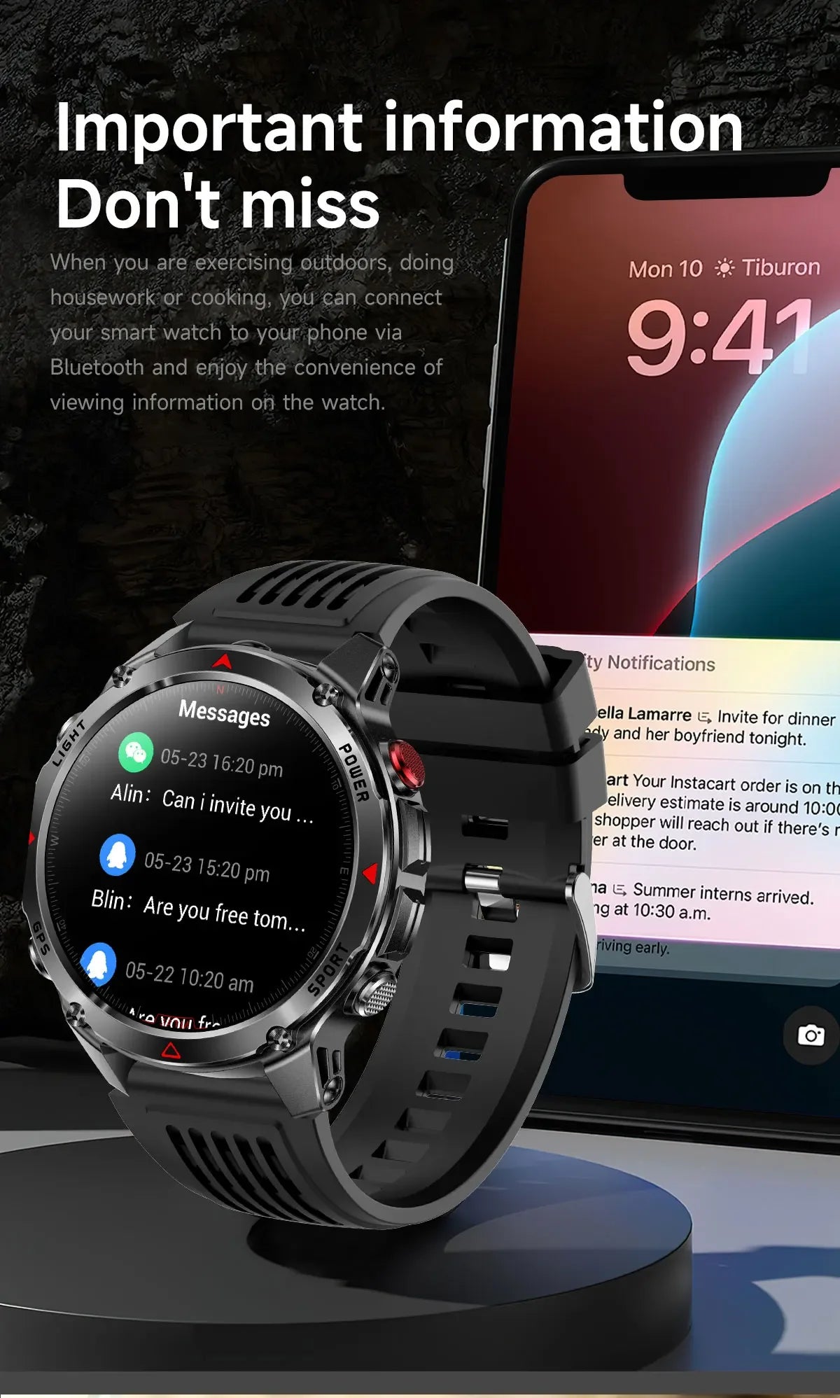 Đồng Hồ Thông Minh 2025 Nam/Nữ Màn Hình AMOLED HD 1.46