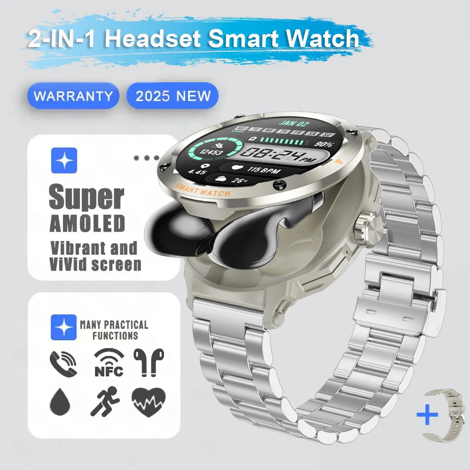Đồng Hồ Thông Minh 2in1 Tai Nghe, Định Vị, Gọi Bluetooth - Daisan Mart