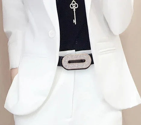 Office Outfit Professional White Wear To Work Trouser Suit Two Piece Set Pants for Women Womens 2 Pant Sets Black Blazer and Xxl - Daisan Mart