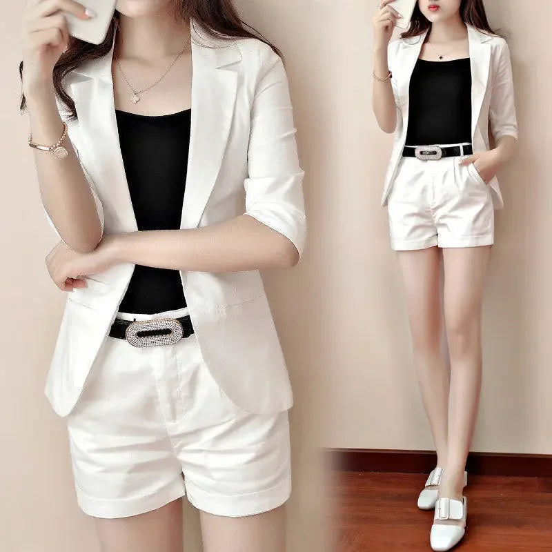 Office Outfit Professional White Wear To Work Trouser Suit Two Piece Set Pants for Women Womens 2 Pant Sets Black Blazer and Xxl - Daisan Mart