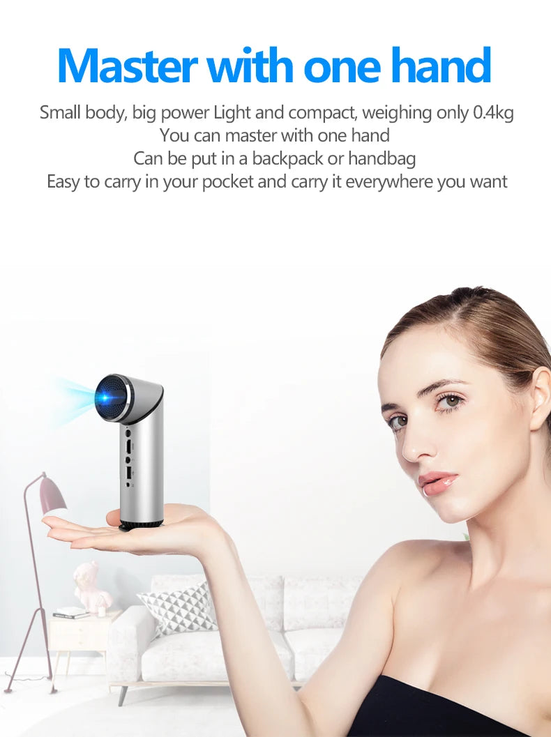 Máy Chiếu KIXIN K5 4K Mini - Rạp Phim Di Động Android 11 - Daisan Mart
