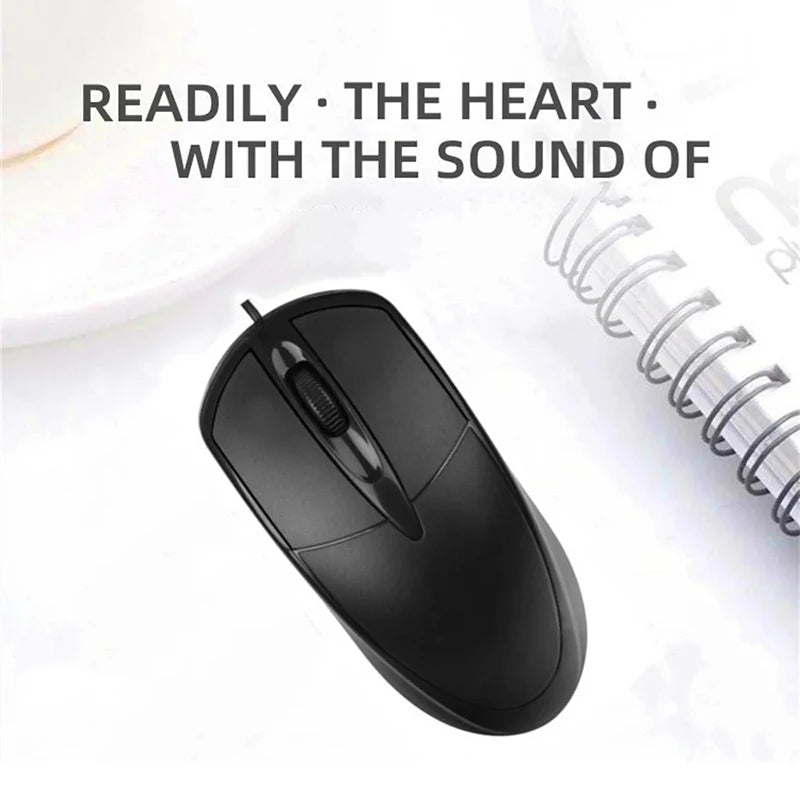 Xiaomi Wired Mouse USB Computer Optical Mouse with Ergonomic Design 1200 DPI 3 Buttons Mouse for Office Home Use - Daisan Mart