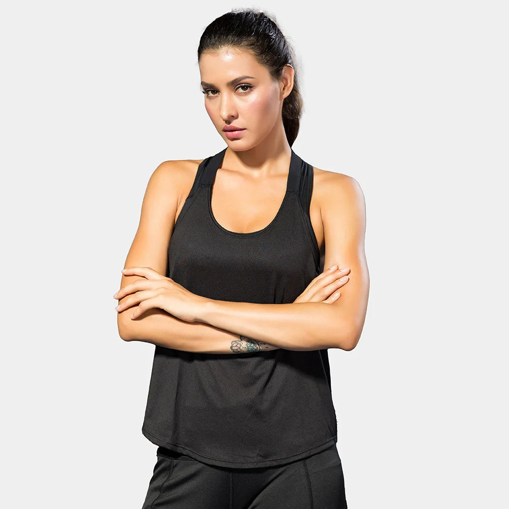 Áo Gym Nữ Thoáng Mát Lưng Hở Chữ Cá Tính - Daisan Mart