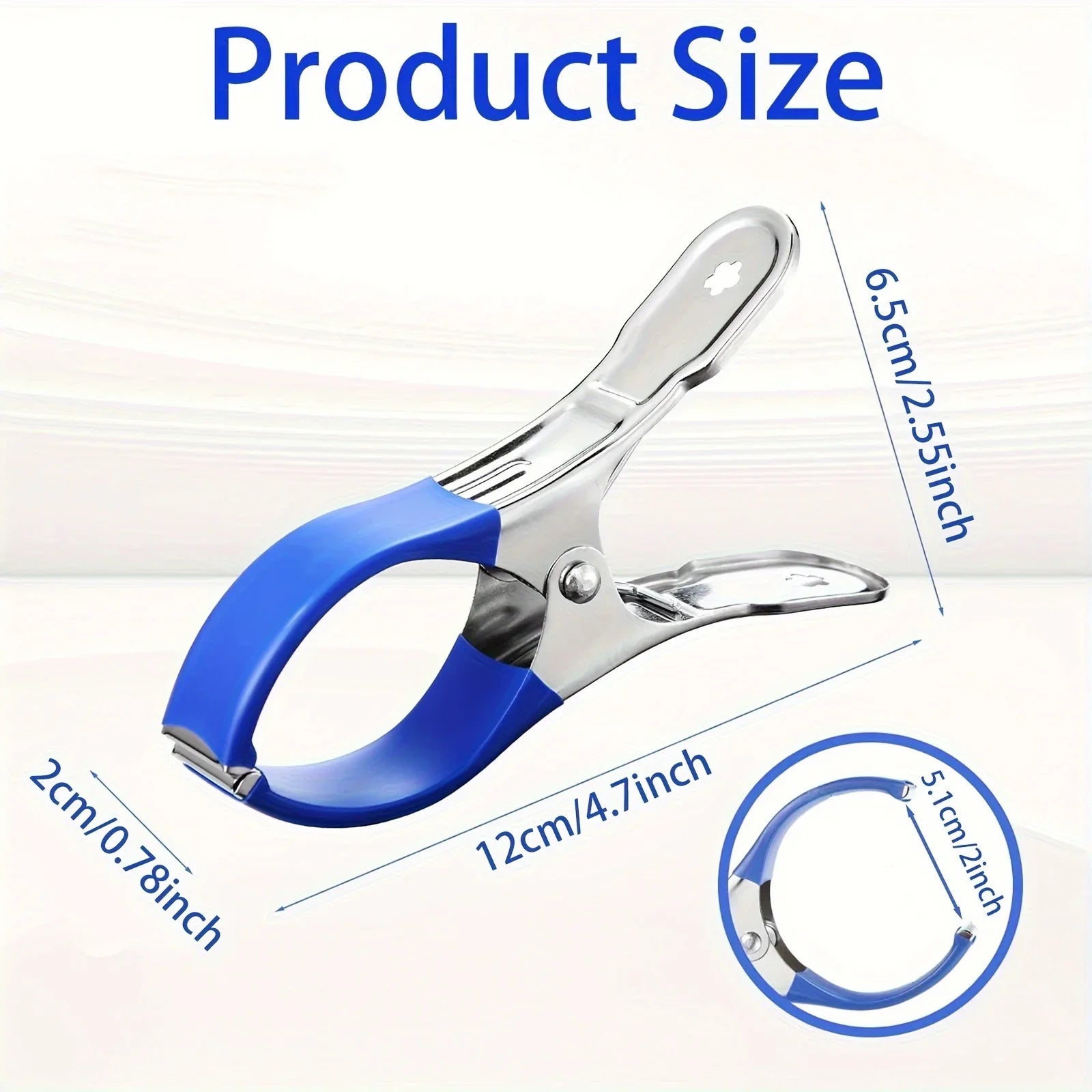 12pcs Durable Stainless Steel Pool Cover Clips with Blue Plastic Handle - Suitable for Ground Pool Covers and Photography - Daisan Mart