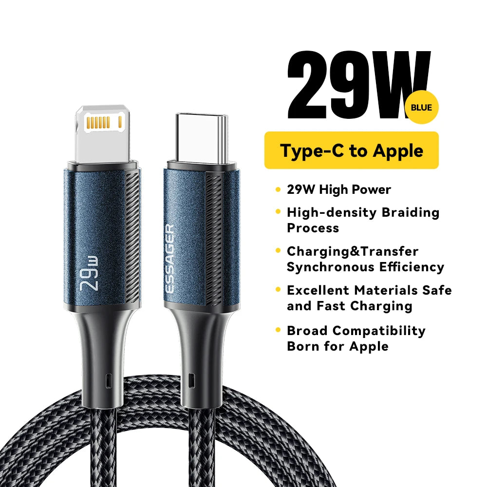Dây Sạc Nhanh 20W Essager Type C to Lightning Cho iPhone - Daisan Mart