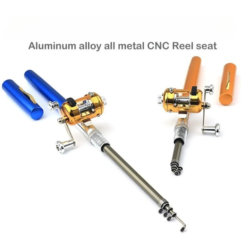 Bộ Cần Câu Bút Mini Rút Gọn Kèm Máy Câu Nhỏ Gọn