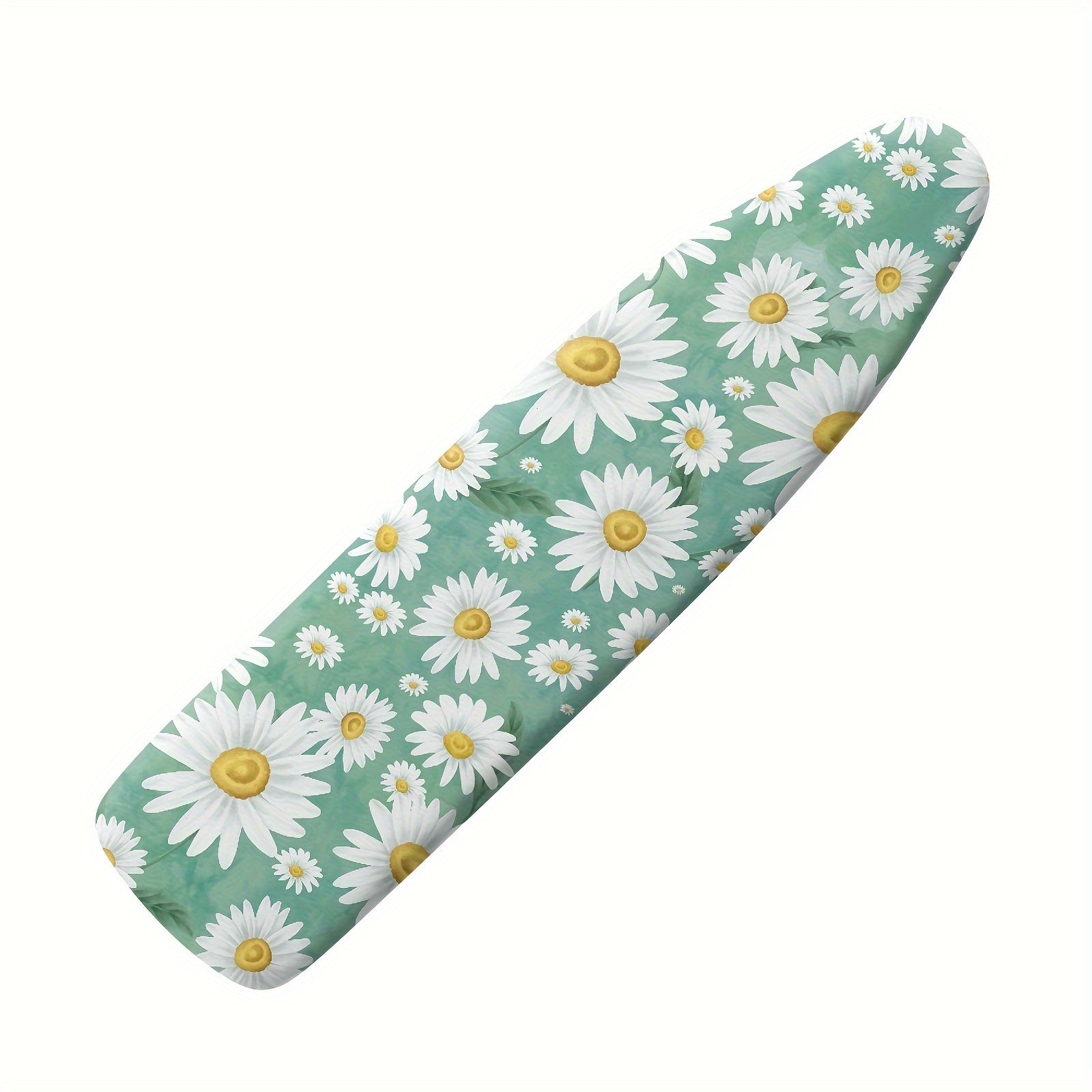 Blue Daisy Flower Ironing Board Cover - Dust-Proof Polyester Washable Ironing Board Protector with Elastic Edges for Standard Sizes (52-55" Length, 13-16" Width)