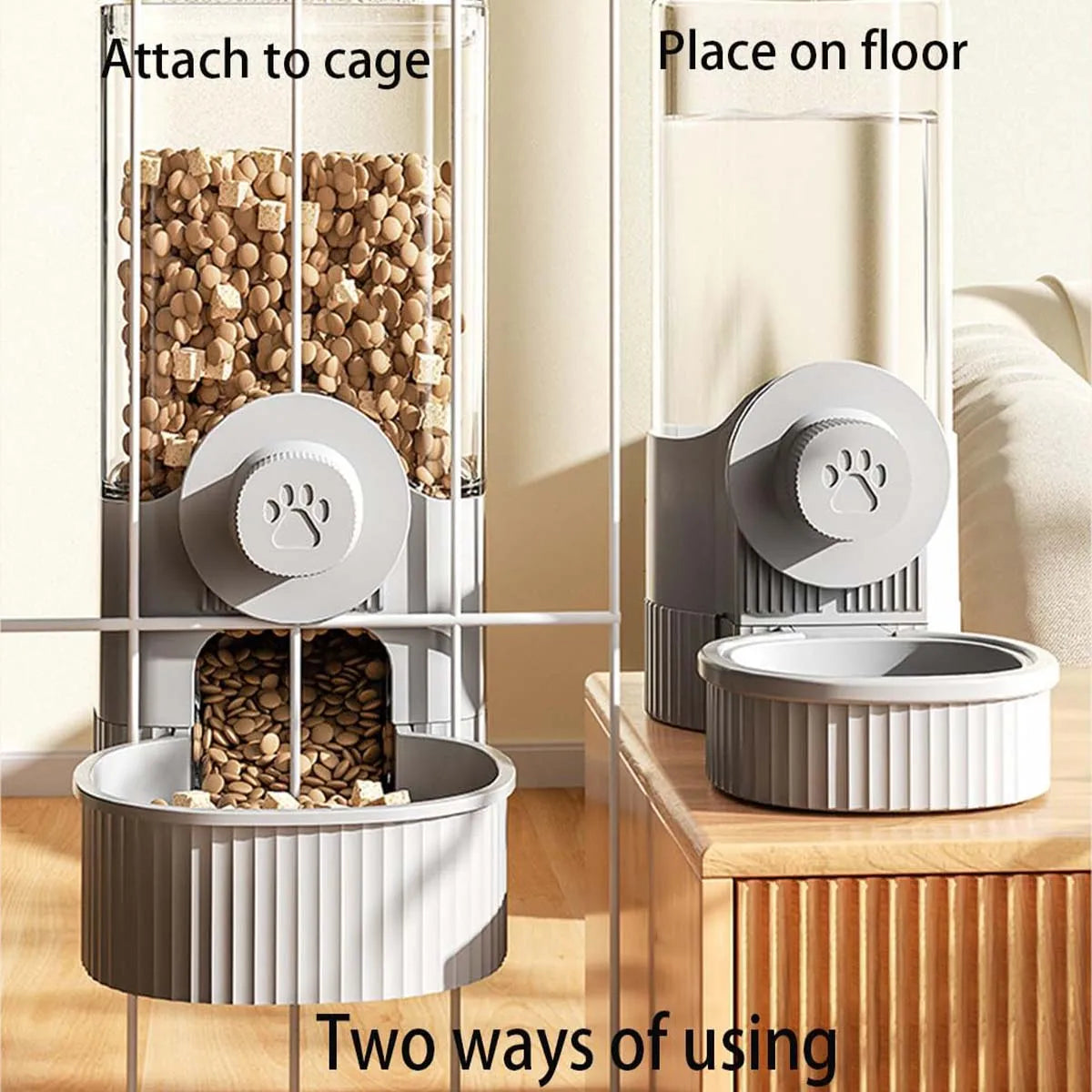 Pet Automatic Water Dispenser and Feeder Set, Hanging Water Dispenser, Automatic Cat Feeder, Dog Cage Hanging Water and Food Supplies, Cat Bowl, Dog Food Bowl - Daisan Mart