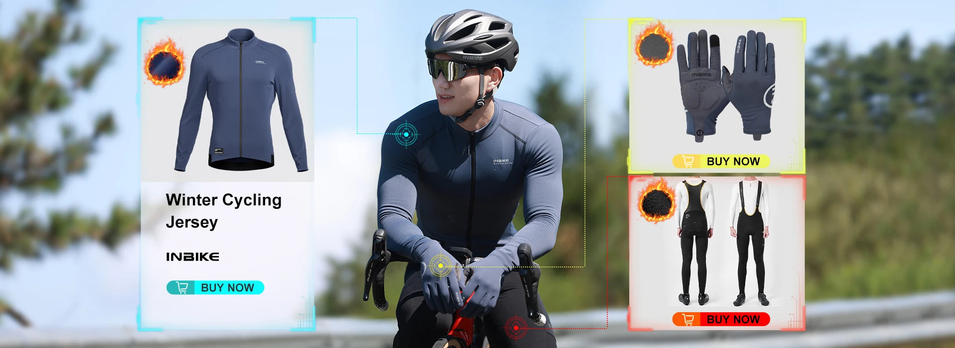 Găng Tay Xe Đạp INBIKE Mùa Đông Cảm Ứng Ấm Áp - Daisan Mart