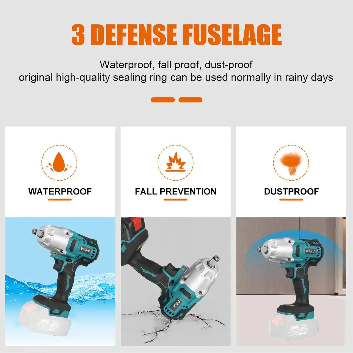 Máy vặn vít không chổi than Drillpro 2000N.M 18V - Daisan Mart