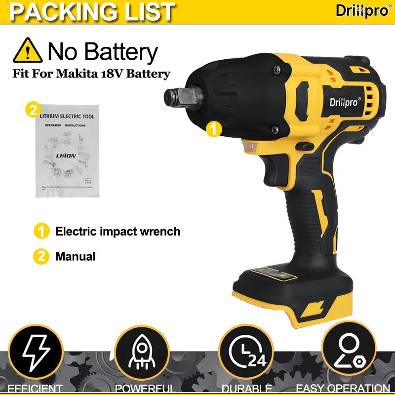 Máy vặn vít không chổi than Drillpro 2000N.M 18V - Daisan Mart