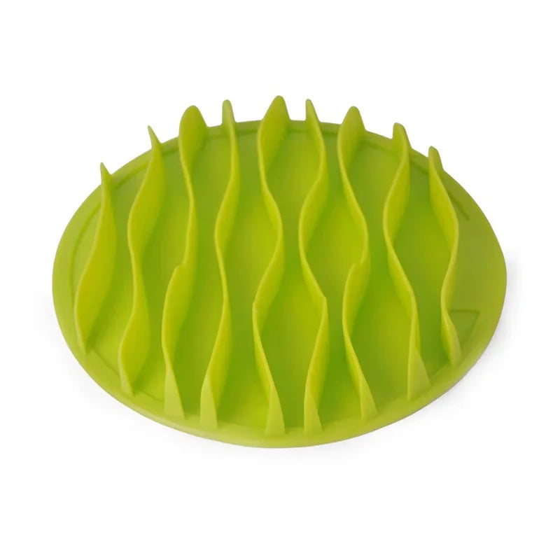 Pet Slow Feeder Bowl For Dogs Cats Jungle Pattern Anti Slip Anti Choking Durable TPR Material Portable Slow Feeding Mat - Daisan Mart