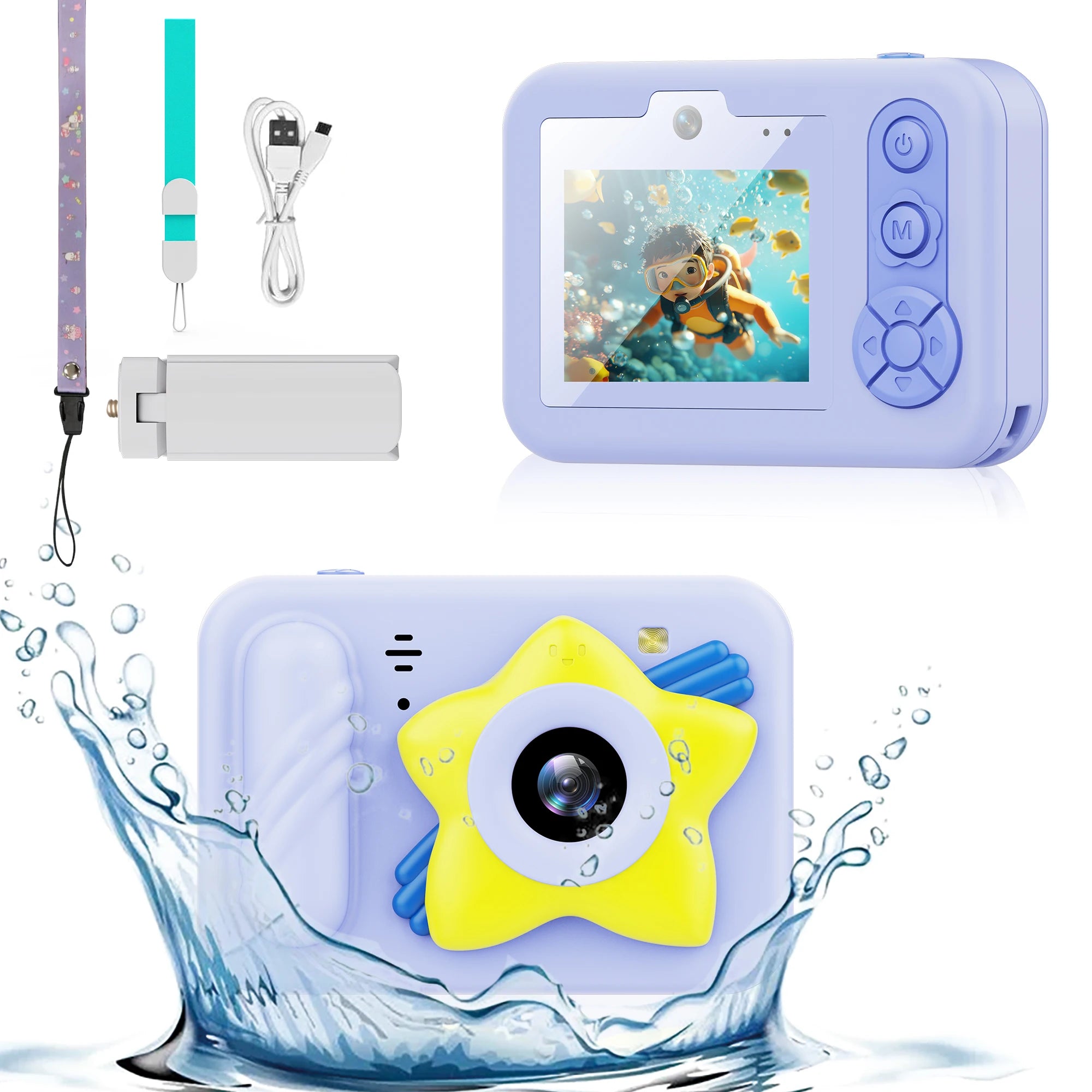 IP68 Waterproof Multi-Mode HD 1080P Camera for Kids