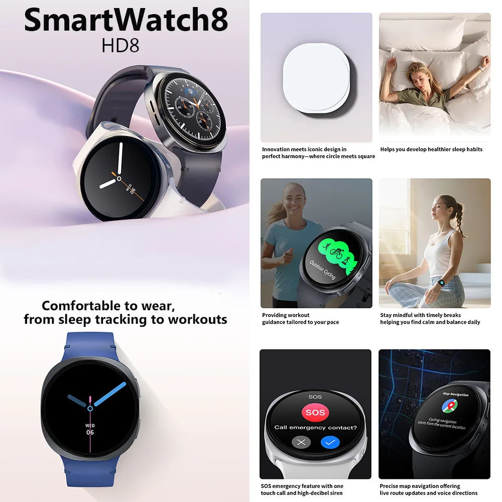 Đồng Hồ Thông Minh Series 8 Siêu Mỏng GPS Chống Nước - Daisan Mart
