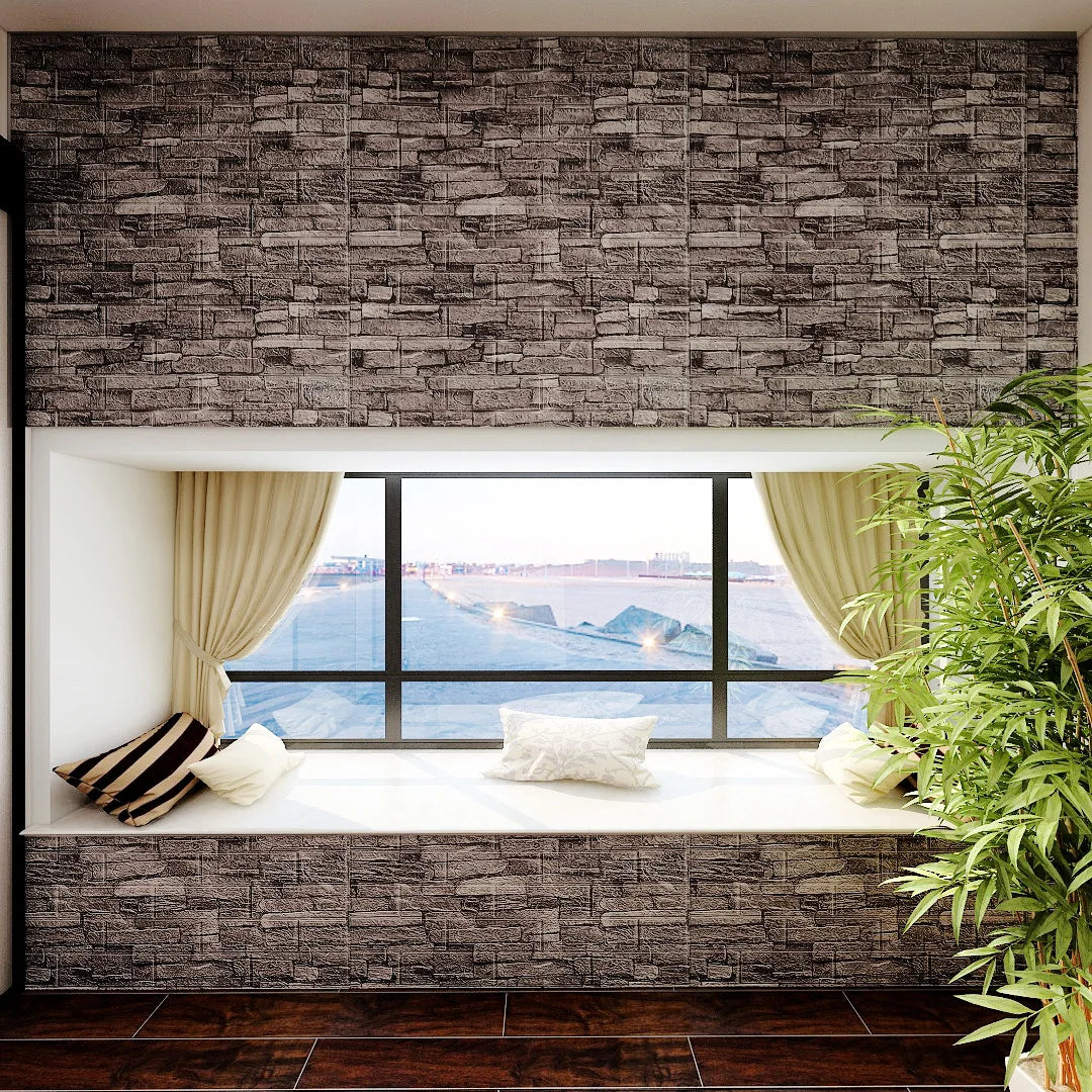Bộ 10 Miếng Dán Tường 3D Chống Nước Tự Dán 70x77cm - Daisan Mart